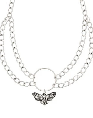 Moth Ring Choker Necklace