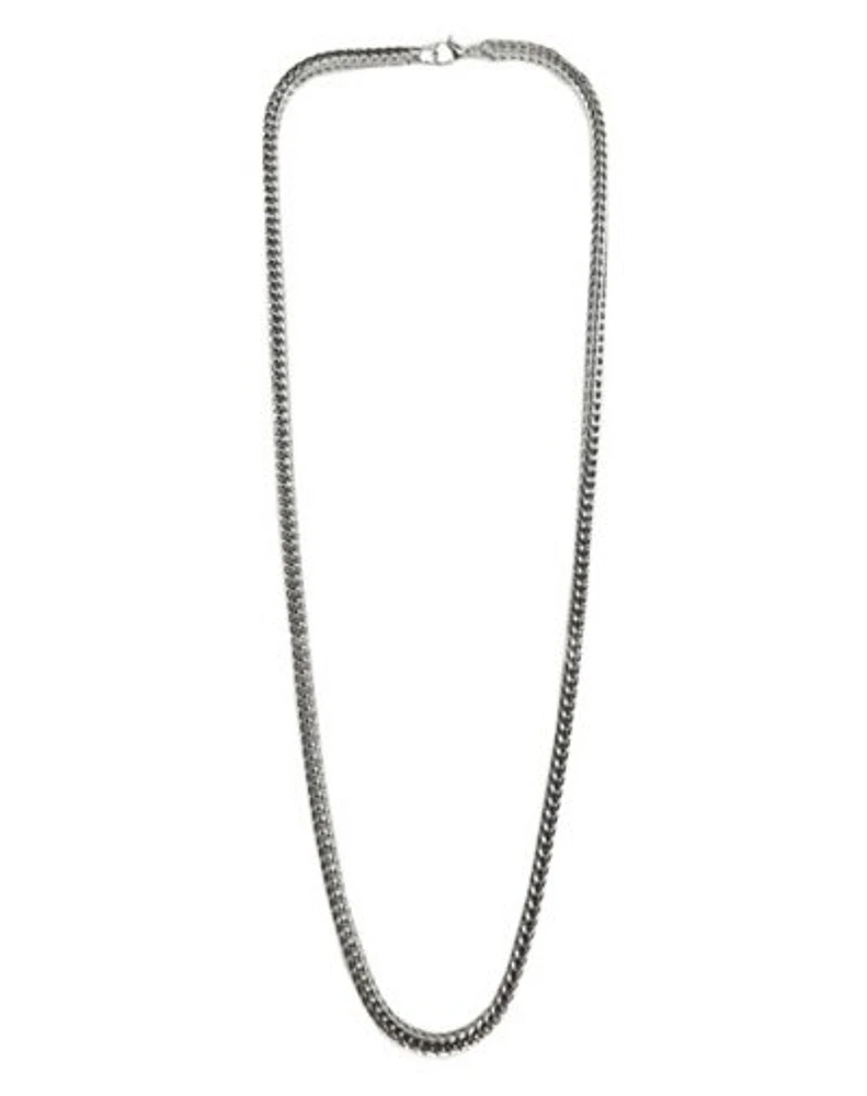 Silvertone Box Chain Necklace