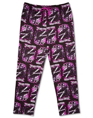 Pink Flaming Ghost Face Lounge Pants