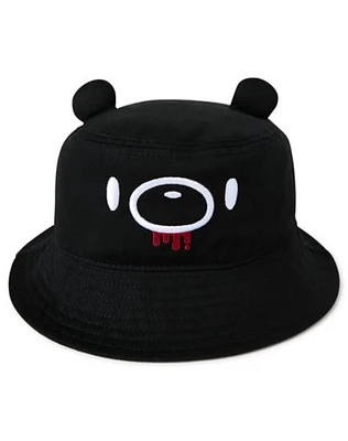 Black Gloomy Bear Face Bucket Hat