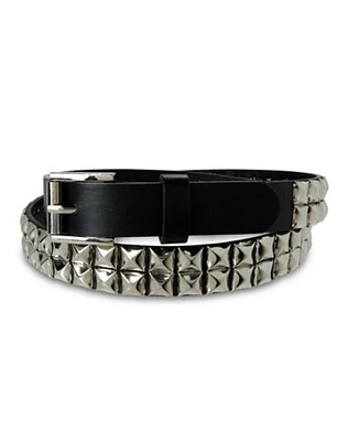 Black 2 Row Studded Belt