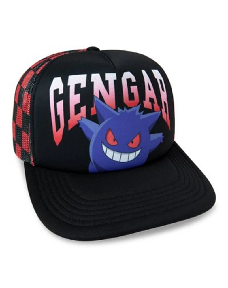 Gengar Black and Red Checkered Trucker Hat - Pokmon