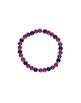 Bisexual Pride Beaded Bracelet