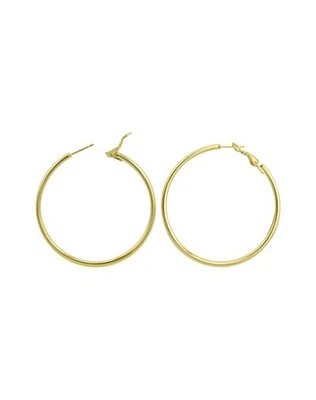 Goldtone Thin Hoop Earrings