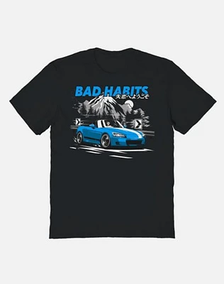 Bad Habits Blue Race Car T Shirt