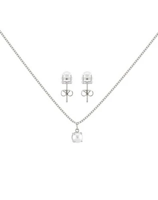 June Birthstone Necklace and Stud Earring Set