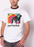 Tie Dye Melting MTV Logo T Shirt