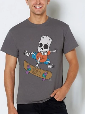 Bart Skating Skeleton T Shirt