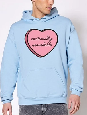 Emotionally Unavailable Candy Heart Hoodie