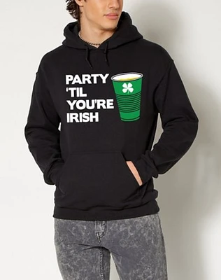 Black Party 'Til You're Irish Hoodie