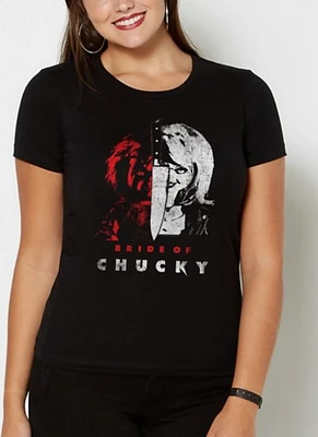 Split Bride of Chucky T Shirt