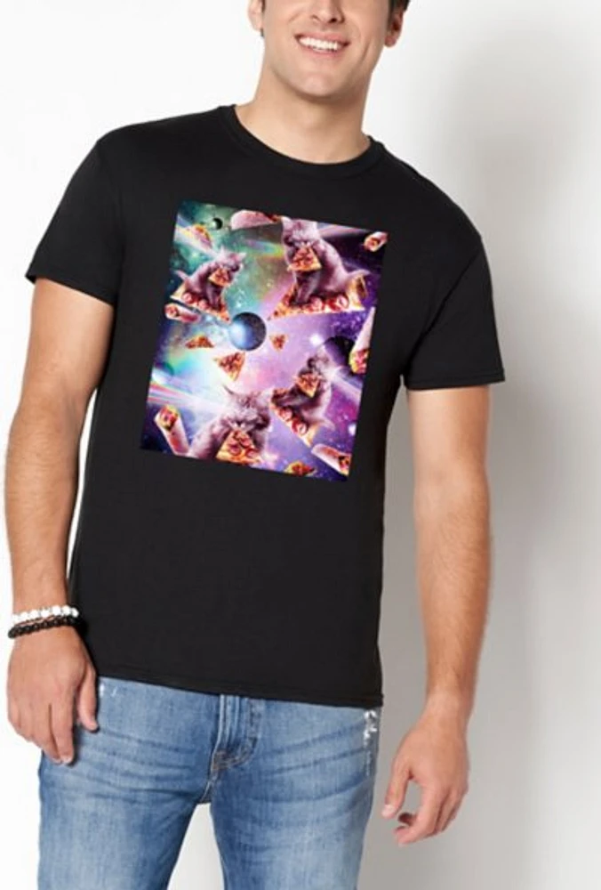 Cat Space Laser T Shirt- Random Galaxy