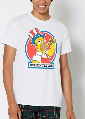 Homer Born in the USA T Shirt - The Simpsons