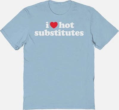 Light Blue I Heart Substitutes T Shirt