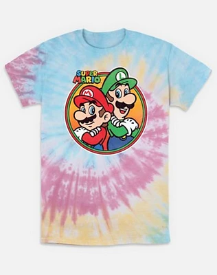 Tie Dye Mario and Luigi Pose T Shirt