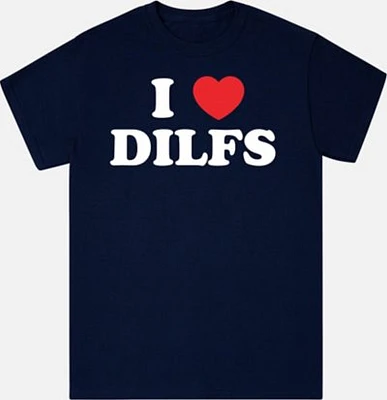 Navy I Heart DILFs T Shirt