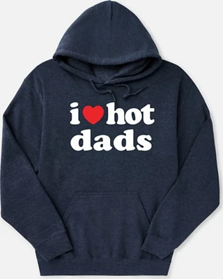 Dark Grey I Heart Hot Dads Hoodie