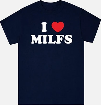 Navy I Heart MILFs T Shirt