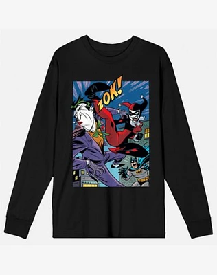 Harley Quinn and Joker Punch Long Sleeve T Shirt