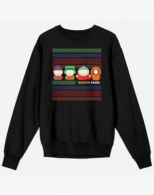 Black South Park Characters Crewneck Sweatshirt