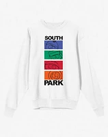 White South Park Sketch Art Crewneck Sweatshirt