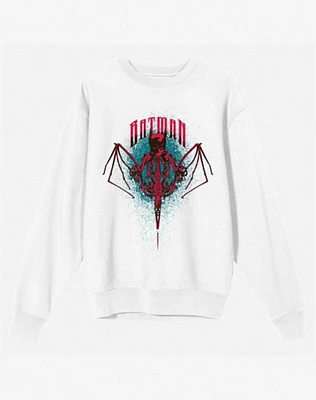 White Batman Mask Crewneck Sweatshirt