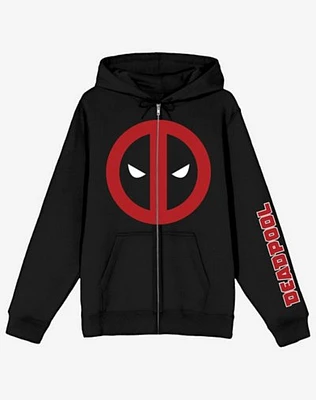 Deadpool Mask Logo Zip Hoodie