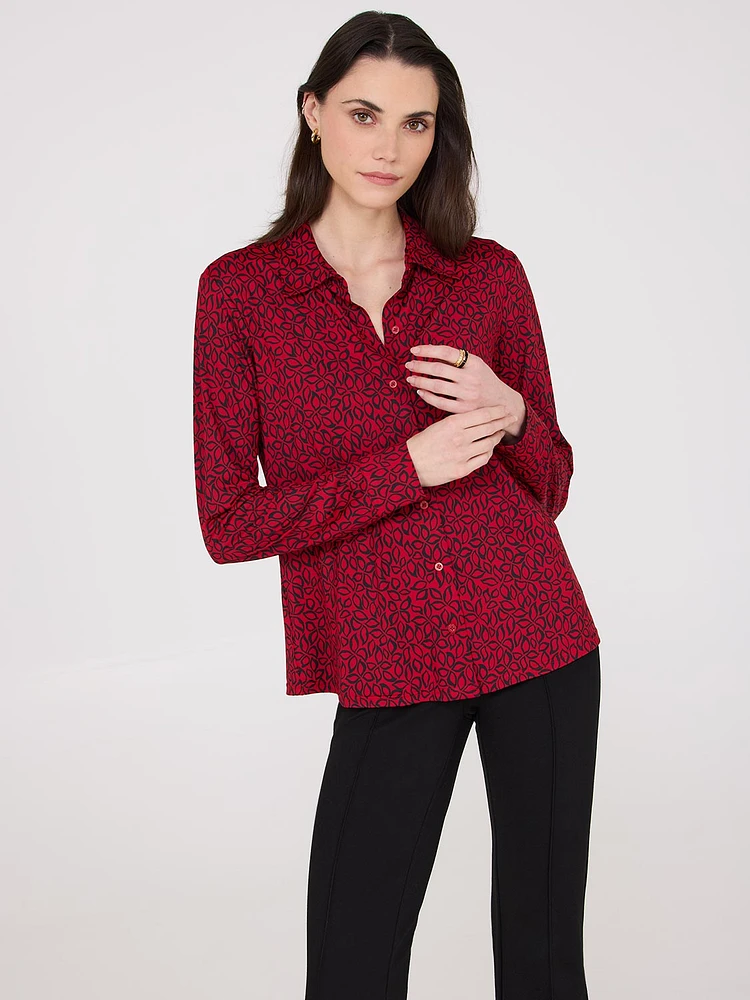 Blouse classique à imprimé