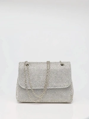 Jewelled Flapover Shoulder Bag