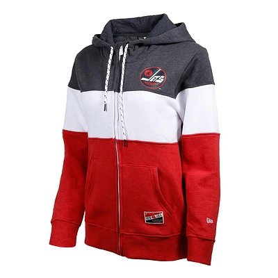 WOMEN'S ALT TRICOLOR ZIP HOOD