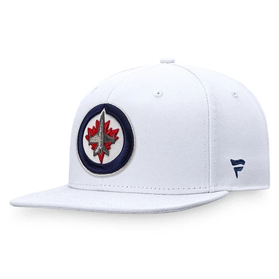 FLAT BRIM LOGO SNAPBACK WHITE