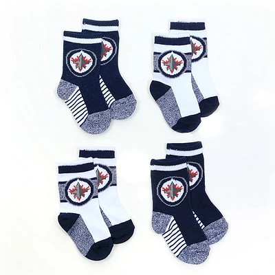 TODDLER 4 PACK CREW SOCKS