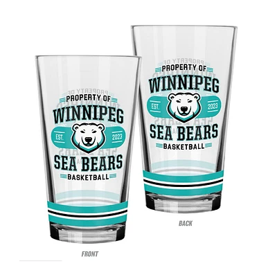 SEA BEARS PINT GLASS - CLEAR