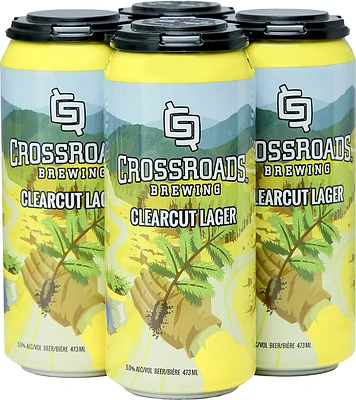 BCLIQUOR Crossroads Brewing - Clearcut Lager 4-pack Tall Can