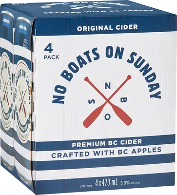BCLIQUOR No Boats On Sunday - Bc Cider Tall Can