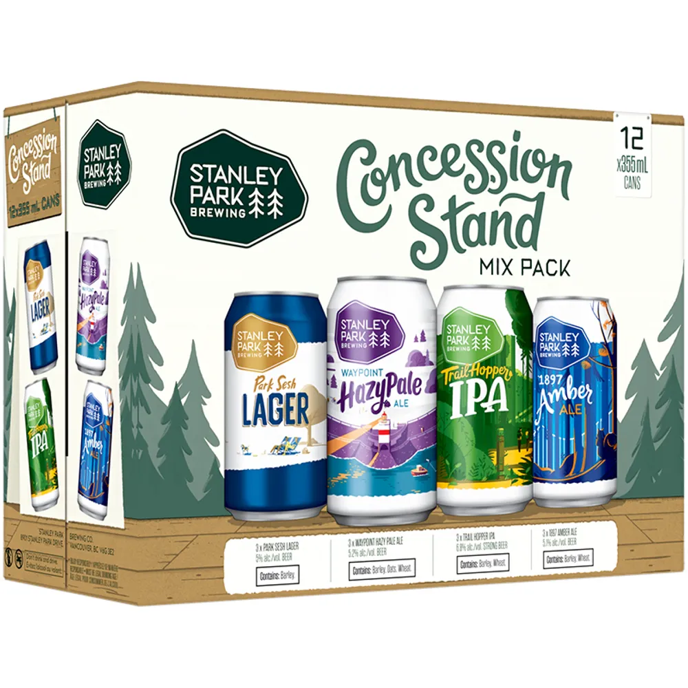 BCLIQUOR Stanley Park Brewing - Concession Stand Can Mixed Pack