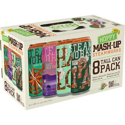 BCLIQUOR Steamworks - Mash-up Hoppy 8 Tall Can Pack