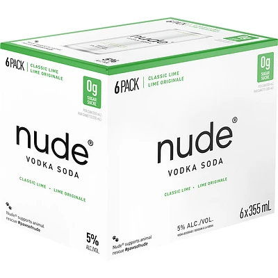 BCLIQUOR Nude Vodka Soda - Classic Lime Can