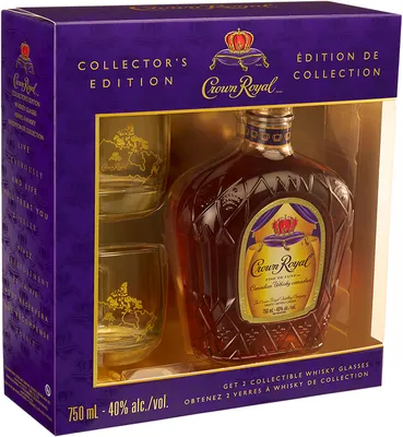 BCLIQUOR Crown Royal Gift W 2 Glasses