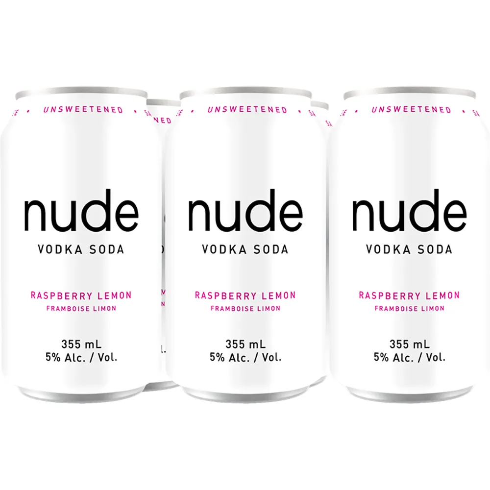 BCLIQUOR Nude Vodka Soda - Raspberry Lemon Can