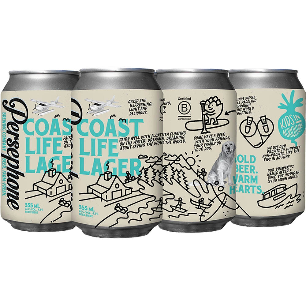 BCLIQUOR Persephone Brewing - Coast Life Lager Can