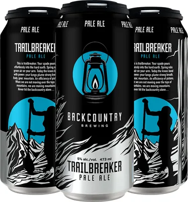 BCLIQUOR Backcountry Brewing - Trailbreaker Pale Ale Tall Can