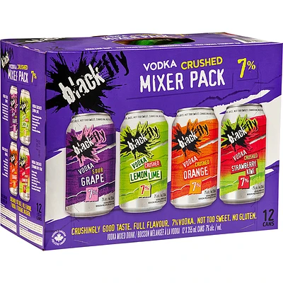 BCLIQUOR Black Fly - Purple Crushed Mixer Pack Can