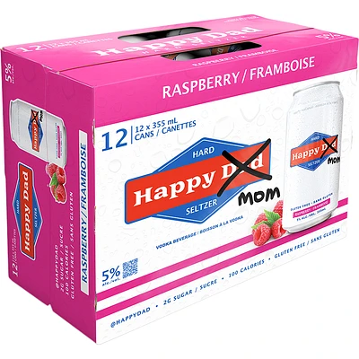 BCLIQUOR Happy Mom - Hard Seltzer Raspberry Can