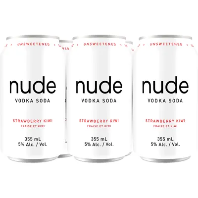 BCLIQUOR Nude Vodka Soda - Strawberry Kiwi Can