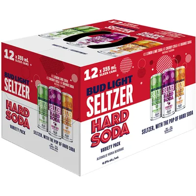 BCLIQUOR Bud Light Seltzer - Hard Soda Variety Pack Can