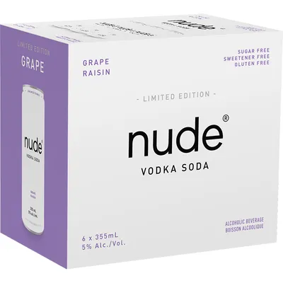 BCLIQUOR Nude Vodka Soda  - Grape Can