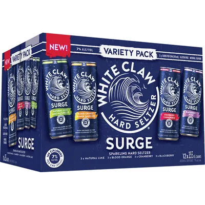 BCLIQUOR White Claw Surge - Variety Pack 12 Can