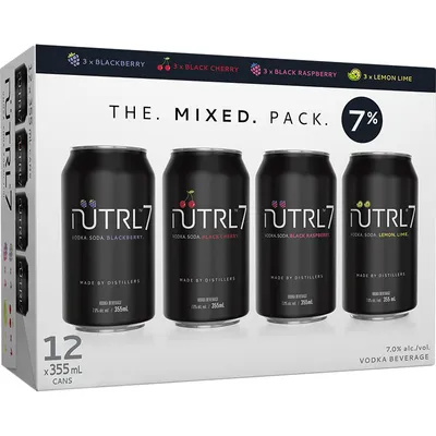 BCLIQUOR Nutrl7 - Vodka Soda Mixed Pack Can