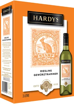 BCLIQUOR Riesling Gewurztraminer - Hardys Stamp Series